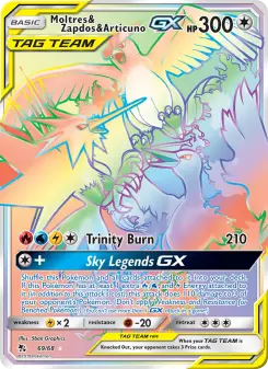 Pokémon-Karte Lavados & Zapdos & Arktos GX 069/068