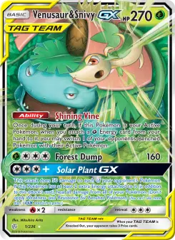 Pokémon-Karte Venusaur & Snivy GX 001/236