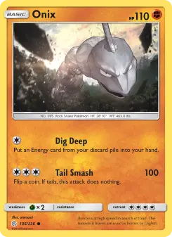 Pokémon-Karte Onix 105/236