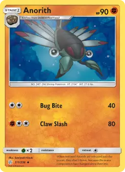 Pokémon-Karte Anorith 111/236