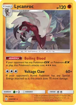Pokémon-Karte Lycanroc 124/236