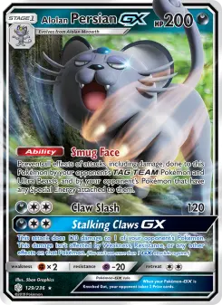 Pokémon-Karte Alolan Persian GX 129/236