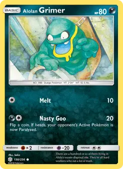 Pokémon-Karte Alolan Grimer 130/236