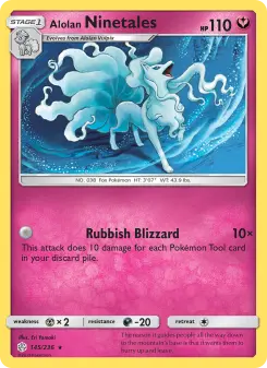 Pokémon-Karte Alolan Ninetales 145/236