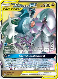 Pokémon-Karte Arceus & Dialga & Palkia GX 156/236