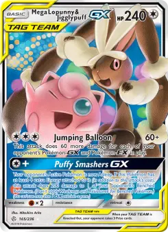 Pokémon-Karte Mega Lopunny & Jigglypuff GX 165/236