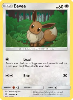 Pokémon-Karte Eevee 166/236