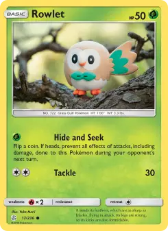 Pokémon-Karte Rowlet 017/236