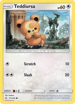 Pokémon-Karte Teddiursa 171/236