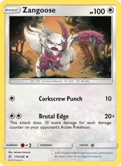 Pokémon-Karte Zangoose 173/236