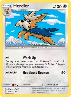 Pokémon-Karte Herdier 175/236