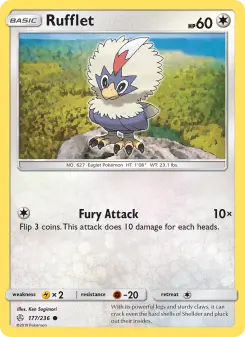 Pokémon-Karte Rufflet 177/236