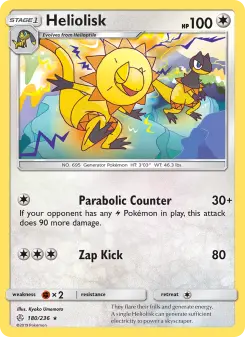 Pokémon-Karte Heliolisk 180/236