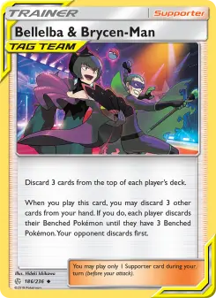 Pokémon-Karte Bellelba & Brycen-Man 186/236