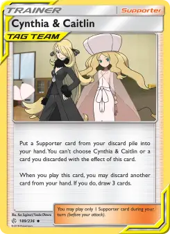 Pokémon-Karte Cynthia & Caitlin 189/236
