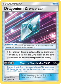 Pokémon-Karte Dragonium Z: Dragon Claw 190/236