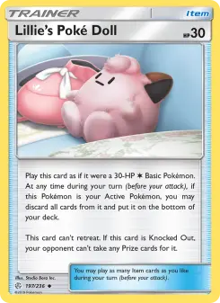 Pokémon-Karte Lillie’s Poké Doll 197/236