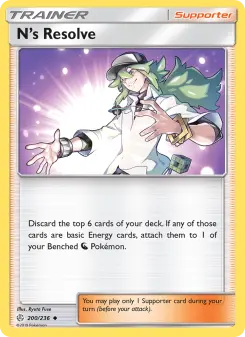 Pokémon-Karte N’s Resolve 200/236