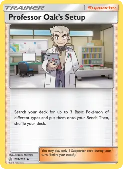 Pokémon-Karte Professor Oak’s Setup 201/236