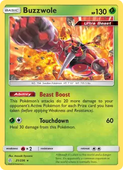Pokémon-Karte Buzzwole 021/236