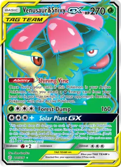 Pokémon-Karte Venusaur & Snivy GX 210/236