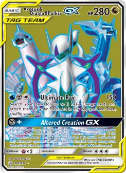 Pokémon-Karte Arceus & Dialga & Palkia GX 220/236