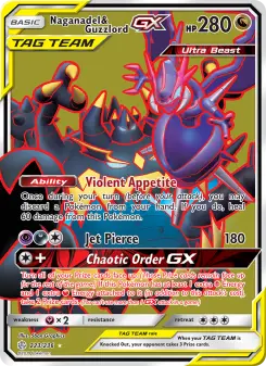 Pokémon-Karte Naganadel & Guzzlord GX 223/236
