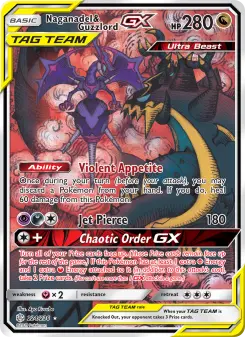 Pokémon-Karte Naganadel & Guzzlord GX 224/236