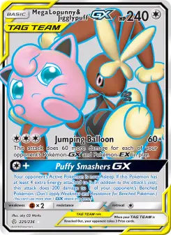 Pokémon-Karte Mega Lopunny & Jigglypuff GX 225/236