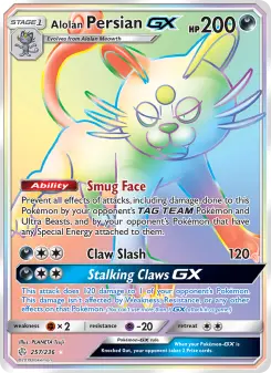 Pokémon-Karte Alolan Persian GX 257/236