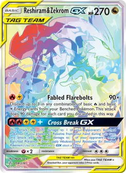 Pokémon-Karte Reshiram & Zekrom GX 259/236