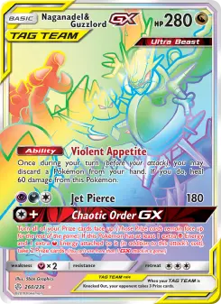 Pokémon-Karte Naganadel & Guzzlord GX 260/236