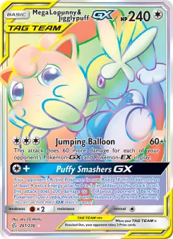 Pokémon-Karte Mega Lopunny & Jigglypuff GX 261/236