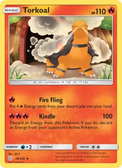 Pokémon-Karte Torkoal 029/236