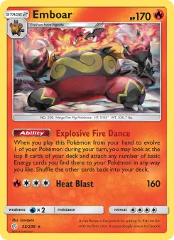 Pokémon-Karte Emboar 033/236