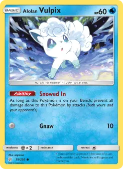 Pokémon-Karte Alolan Vulpix 039/236