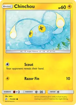 Pokémon-Karte Chinchou 071/236
