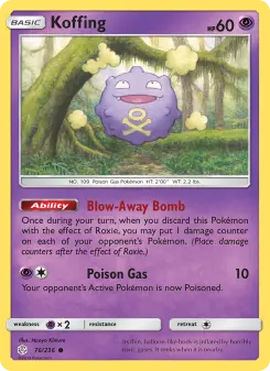 Pokémon-Karte Koffing 076/236