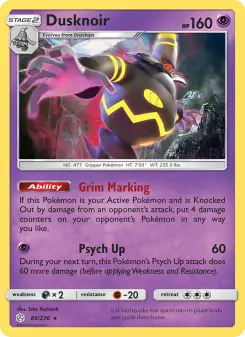 Pokémon-Karte Dusknoir 085/236