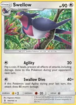 Pokémon-Karte Swellow 104/145