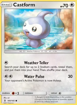 Pokémon-Karte Castform 105/145