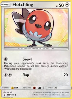 Pokémon-Karte Fletchling 109/145