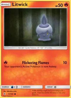 Pokémon-Karte Litwick 011/145