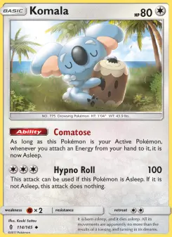 Pokémon-Karte Komala 114/145
