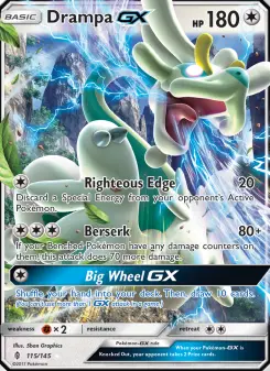 Pokémon-Karte Drampa GX 115/145
