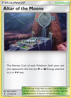 Pokémon-Karte Altar of the Moone 117/145