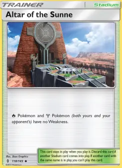 Pokémon-Karte Altar of the Sunne 118/145