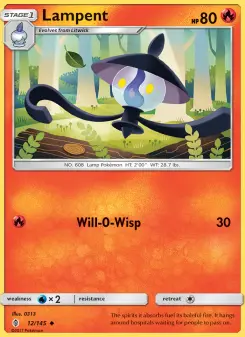Pokémon-Karte Lampent 012/145
