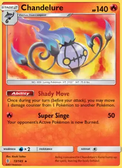Pokémon-Karte Chandelure 013/145