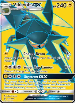 Pokémon-Karte Vikavolt GX 134/145
